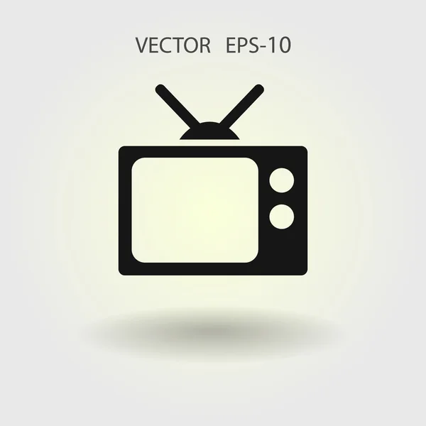 Flat icon of tv — Stock Vector