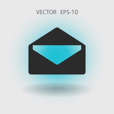 Mektubun düz simgesi