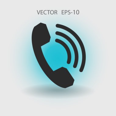 düz bir telefon simgesi