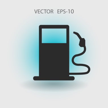 Düz yakıt simgesi. Vektör