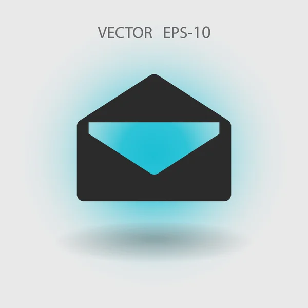 Icono plano de la letra — Vector de stock