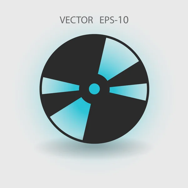 Platte pictogram van Dvd-Disk — Stockvector