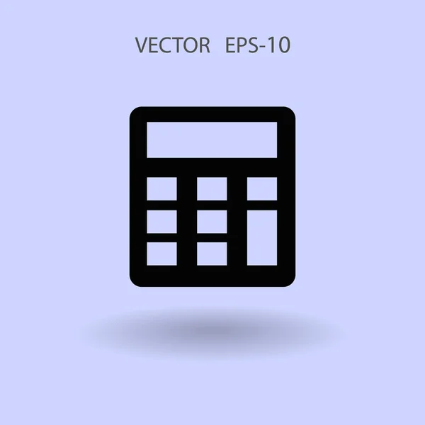 Platte pictogram van calculator — Stockvector