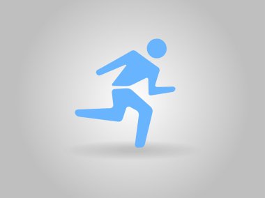 adam çalışan düz simgesi