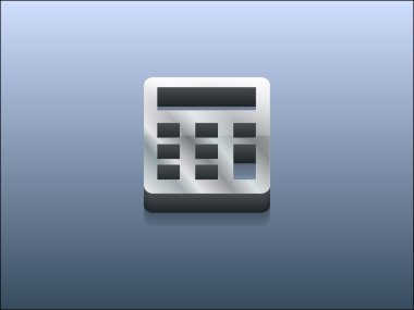 3d illustration of calculator icon