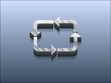 3d illustration of cyclic icon