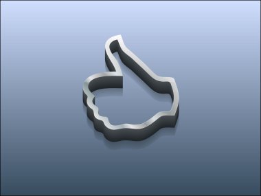 3d illustration of ok icon