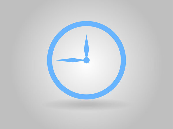 Flat  icon of clock