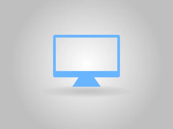 Płaski ikonę monitora — Zdjęcie stockowe