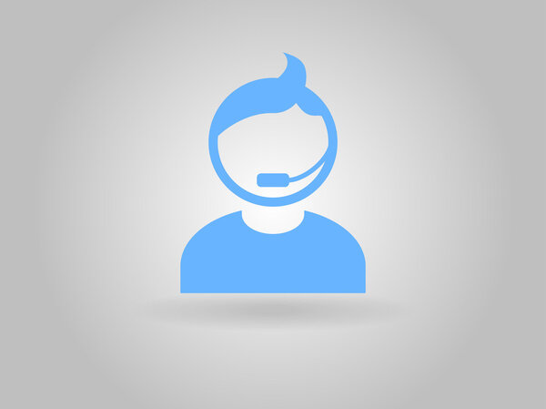 Плоская иконка поддержки
