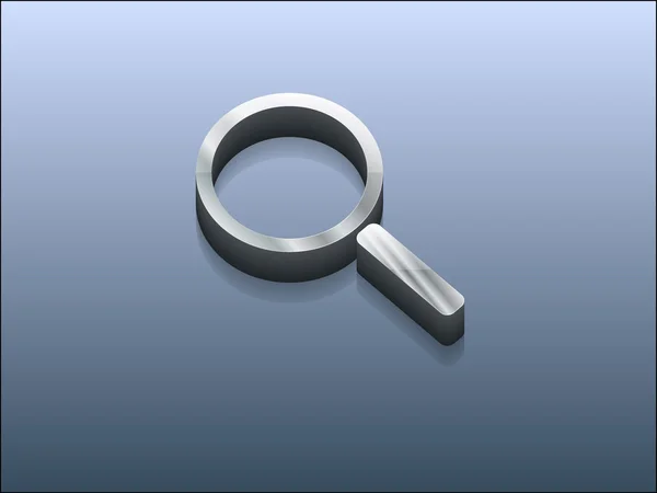 3d illustration of loupe icon — 图库照片