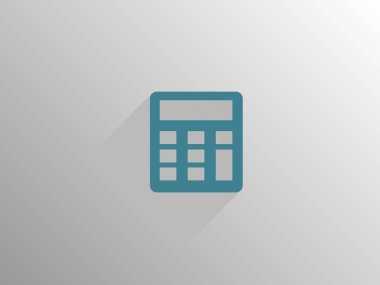 Uzun düz gölge simge Hesaplama