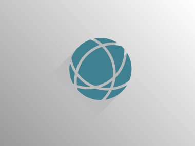 Dünyanın düz uzun gölge simgesi