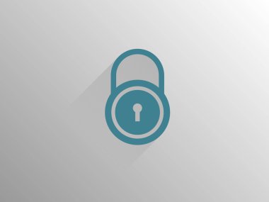 Uzun düz gölge simgesi kilit