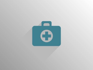 ambulanse düz uzun simge gölge