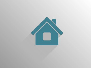 Uzun düz gölge simgesi ev