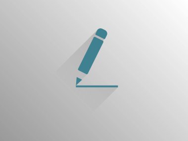 Uzun düz gölge simgesi notlar