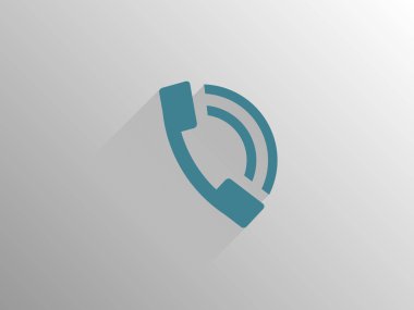 Uzun düz gölge simgesi bir telefonun