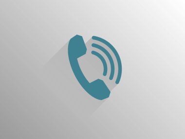 Uzun düz gölge simgesi bir telefonun