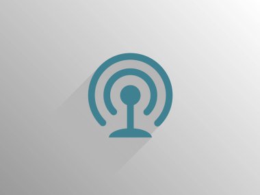 Uzun düz gölge simgesi WiFi