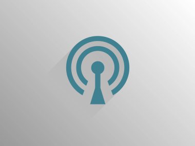 Uzun düz gölge simgesi WiFi