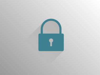 Uzun düz gölge simgesi kilit