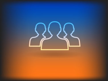 Takım çalışması, düz simgesi