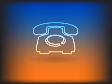 düz bir telefon simgesi