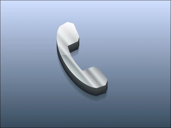 Illustration 3D de l'ancienne icône du téléphone — Photo