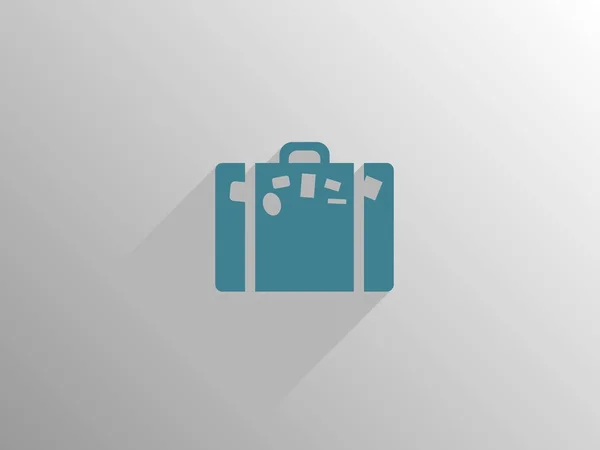 Flat long shadow icon of bag — Stock Photo, Image