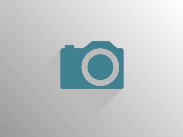 Flache lange Schatten-Ikone einer Kamera — Stockfoto