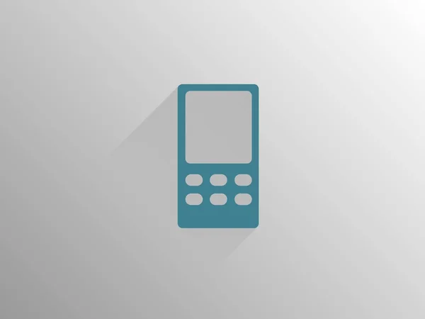 Flat long shadow icon of cellphone — Stock Photo, Image