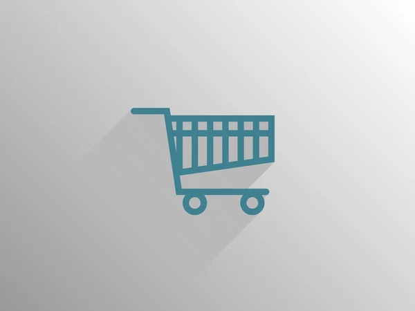 Flat long shadow icon of shopping chart — Stock Photo, Image