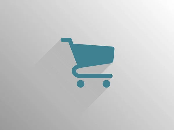 Flat long shadow icon of shopping chart — Stock Photo, Image