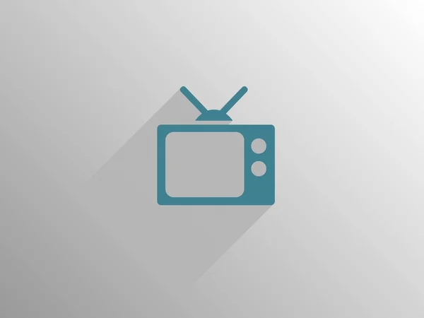 Flat long shadow icon of tv — Stock Photo, Image