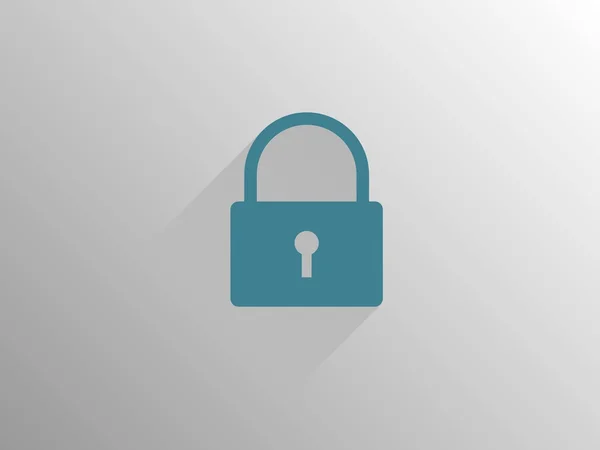 Flat long shadow icon of lock — Stock Photo, Image