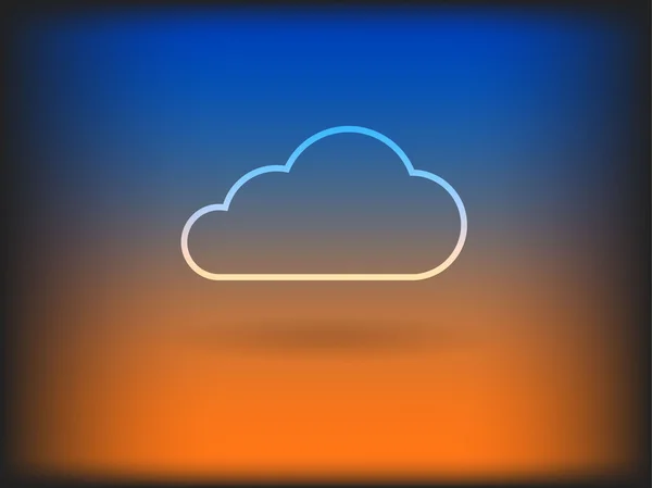 Icono plano de la nube — Foto de Stock