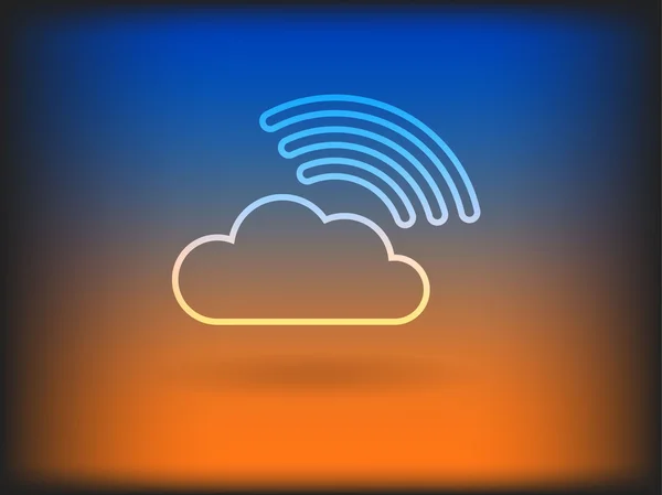 Flat icon of cloud — Stock Photo, Image