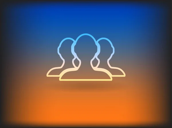 Flat icon of team work — Stock Photo, Image