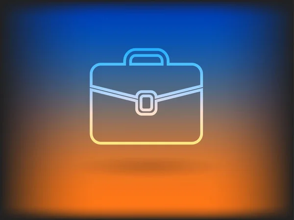 Flat icon of briefcase — Stock Photo, Image