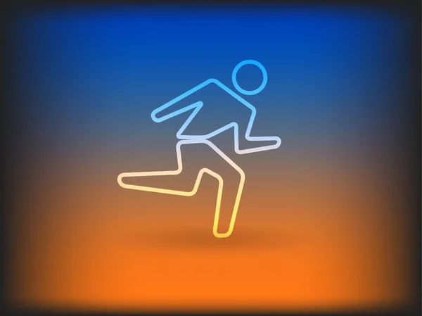 Плоска іконка бігуна — стокове фото