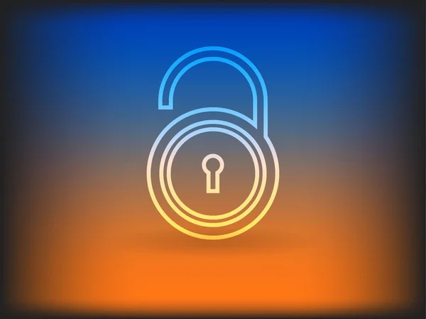 Flat icon of unlock — Stock Photo, Image