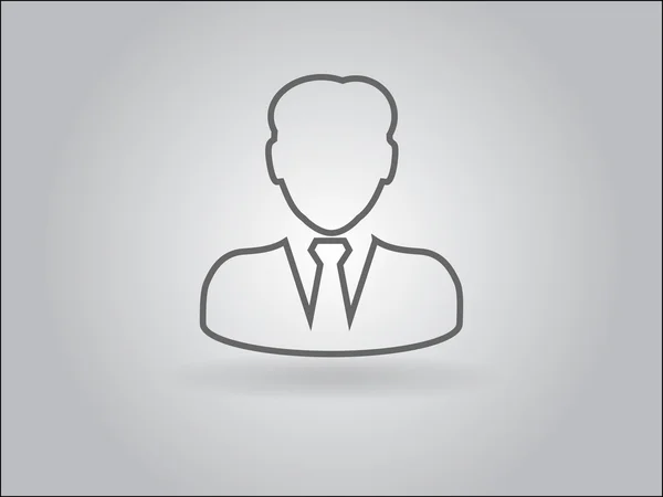 Flat icon of businessman — Stock Photo, Image