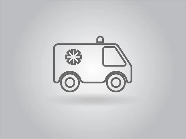 Flat  icon of ambulance — Stock Photo, Image