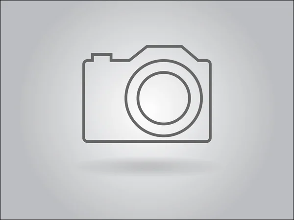 Płaski ikona aparatu fotograficznego — Zdjęcie stockowe