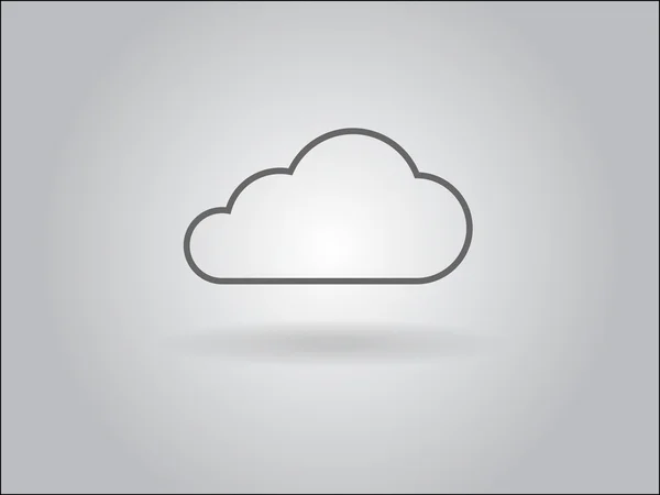 Flache Ikone der Wolke — Stockfoto