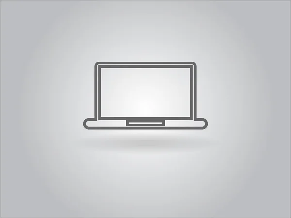 Icona piatta del computer portatile — Foto Stock