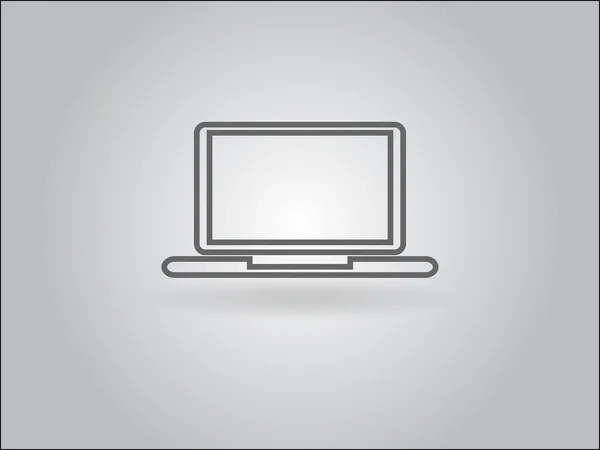 Flat icon of laptop — Stock Photo, Image