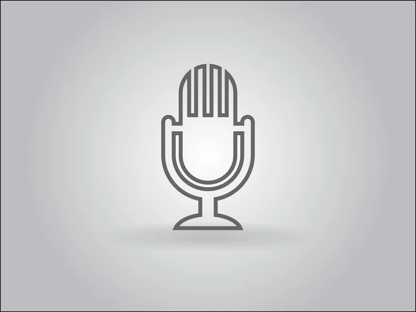 Flat  icon of microphone — Stock Photo, Image