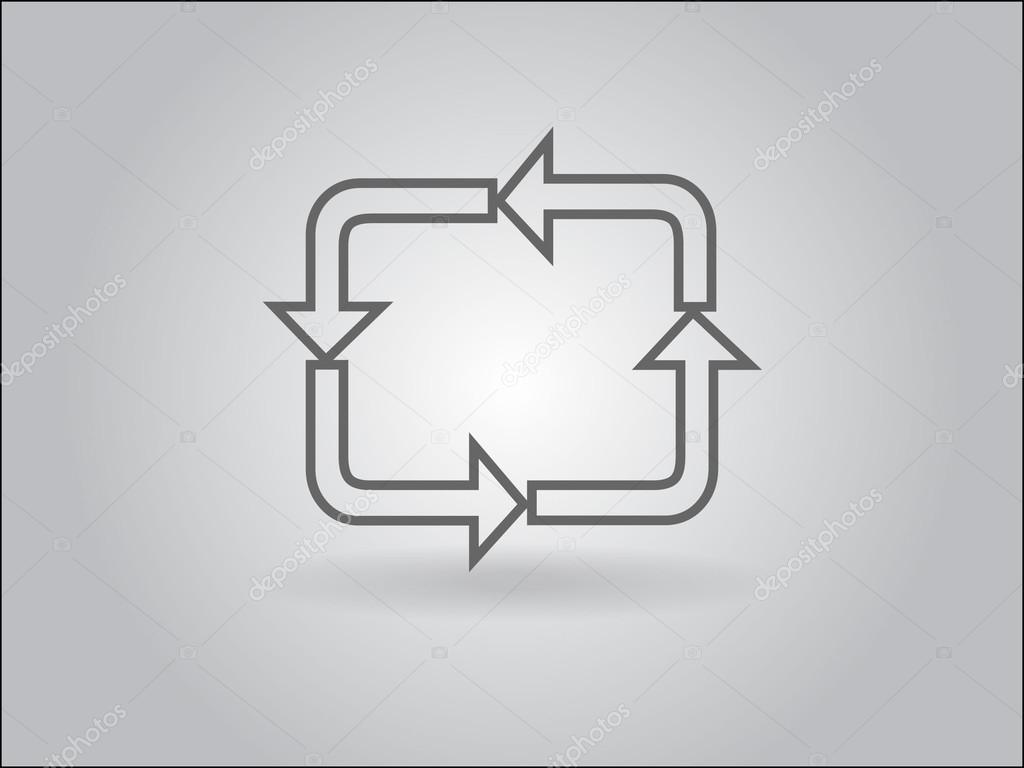 Flat icon of cyclic